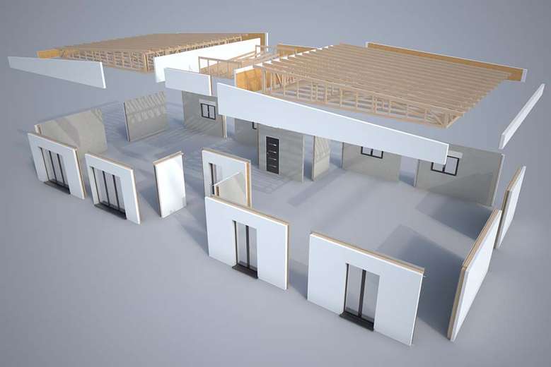 modelisation 3d kit maison teck